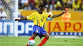 Iván Hurtado, excapitán de Ecuador, en un partido con la Selección en el Estadio Olímpico Atahualpa.