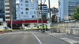 Policía Nacional realiza un procedimiento policial en la av. Eloy Alfaro y San Salvador,en el norte de Quito.