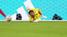 Vozinha, portero de Cabo Verde, en un partido del Mundial 2026.