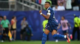 Kylian Mbappe celebra el gol en el partido Francia vs. Paraguay por los octavos de final del Mundial 2026.