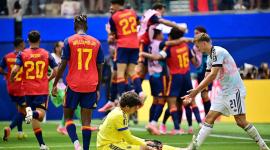 España festeja el segundo gol a Bélgica en los cuartos de final del Mundial 2026.
