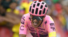 El ciclista ecuatoriano Richard Carapaz durante una competencia.