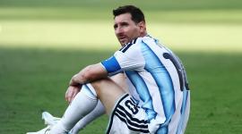 Lionel Messi al finalizar el partido ante España en la final del Mundial 2026.