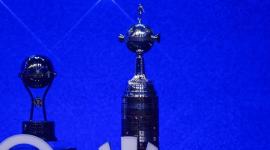 Trofeos de la Copa Sudamericana y Copa Libertadores.