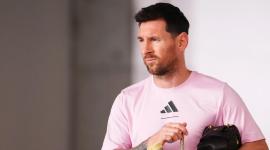 Lionel Messi en su llegada al estadio para un partido con Inter Miami.