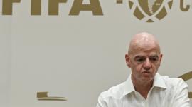 Gianni Infantino, presidente de la FIFA, durante su visita al nuevo Hotel Concentración de la Federación Colombiana de Fútbol en Barranquilla.