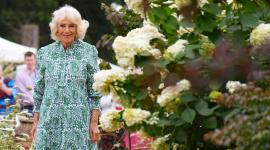 La reina Camila durante una visita al RHS Sandringham Flower Show, el 22 de julio de 2026 en Norfolk.