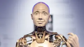 Robot humanoide en el Museo del Futuro de Nuremberg, Alemania, en 2022.