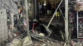 Los daños en los locales comerciales de La Bahía en Guayaquil, tras ataque con explosivos.