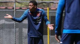 El futbolista Gonzalo Plata en un entrenamiento con la Selección de Ecuador.