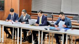 Wilman Terán, expresidente del Consejo de la Judicatura, estuvo presente en la audiencia de este jueves 5 de junio del 2025.