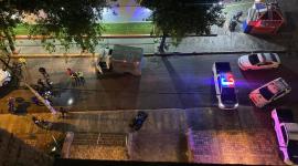 Escena del crimen en en el que murió el rapero ecuatoriano Forty MC la madrugada del sábado 8 de junio del 2025.