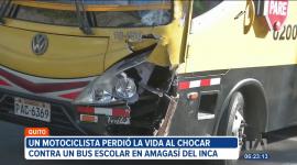 Un motociclista murió tras impactarse contra un bus de transporte escolar, en el sector de Amagasí del Inca, en el norte de Quito. Además, el fin de semana se registraron 25 siniestros en la capital.
Vía: Juan Miguel Rodríguez