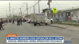El ministro del Interior, John Reimberg, exige depuración en el sistema judicial, para de esta forma respetar el trabajo de la Policía Nacional en los diversos operativos.
Vía: Ericka Vera