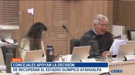 Concejales respaldan la decisión del Municipio de Quito de recuperar el Estadio Olímpico Atahualpa.
Vía: Stephany Paz