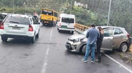 Uno de los accidentes registrado en la avenida Simón Bolívar este lunes 16 de junio del 2025.