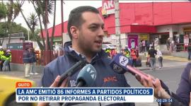 La Agencia Metropolitana de Control emitió 86 informes a partidos políticos por no retirar la propaganda electoral de la segunda vuelta. 

Vía: Nathalie Jiménez