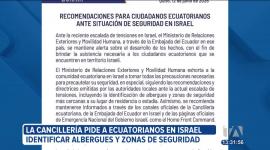 La Cancillería de Ecuador hizo recomendaciones a los miles de ecuatorianos que están en puntos de conflicto.
Un reportaje de Astrid Singre