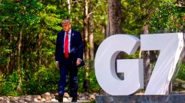 Donald Trump abandonó la reunión del G7 un día antes de su fin.