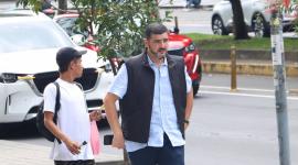 El alcalde de Guayaquil, Aquiles Álvarez llegando a una audiencia en el caso Triple A en Quito.