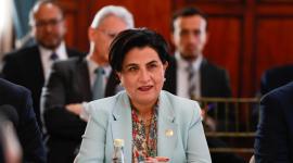 La canciller Gabriela Sommerfeld hizo el anuncio de un vuelo humanitario para ecuatorianos en Israel.
