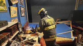 La deflagración causó daños al interior de una vivienda en el norte de Quito este lunes 23 de junio del 2025.
