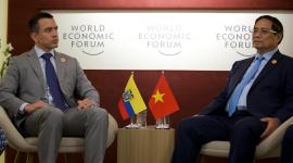 El presidente Daniel Noboa se reunió con el primer ministro de Vietnam, Pham Minh Chinh, en China.