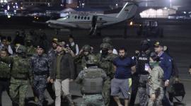 En la base aérea Simón Bolívar, autoridades del gobierno de Ecuador, dieron detalles de la recaptura de José Adolfo Macias, alias "Fito", líder del GDO Los Choneros.Fotos: Alejandro Baque/API