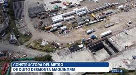 Tras la finalización del contrato con la empresa constructora del Metro de Quito, la empresa empezó el desmontaje de maquinaria. El proceso de retiro podría tomar hasta finales de 2025.