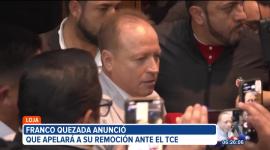 El Concejo Municipal de Loja aprobó este jueves la remoción del alcalde Franco Quezada. El burgomaestre anunció que apelará ante el Tribunal Contencioso Electoral.
Un reportaje de María del Rocío Coronel