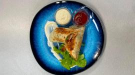El chef Felipe Campana preparó un delicioso Wrap de pollo.