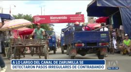 Un recorrido por el canal de Zarumilla, frontera sur entre Ecuador y Perú, se detectaron puntos irregulares de ingreso y salida de mercadería. 

Un reportaje de Ericka Vera