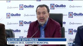 El alcalde de Quito anunció los primeros cambios en su gabinete para el segundo período de su administración. La reestructuración se realizará hasta el próximo 14 de julio.

Un reportaje de Stephany Paz