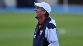 Edgardo Bauza en un entrenamiento de Liga de Quito.