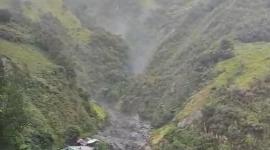 Un aluvión afectó a los moradores de la parroquia Amaluza, en Azuay, este miércoles 2 de julio del 2025.