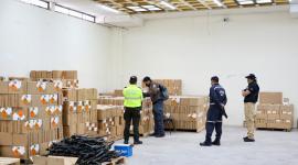 Uno de los allanamientos se efectuó en el Departamento de Almacenamiento de la Dirección Nacional de Logística de la Policía
