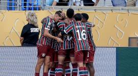 Los jugadores de Fluminense celebraron un gol en el triunfo ante Al Hilal en Orlando, Florida, por el Mundial de clubes.