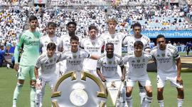 Real Madrid en la foto grupal, previo a un encuentro en el Mundial de Clubes 2025.