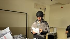 El ministro del Interior, John Reimberg, recorrió las oficinas de la Empresa de Movilidad de Manta, este jueves 10 de julio del 2025