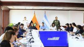 El presidente Daniel Noboa se reunió con su Gabinete en Guayaquil este jueves 10 de julio del 2025.