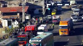 Congrestión vehicula en el sector de Tambillo por emergencia vial este 15 de julio del 2025
