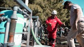 Este martes 15 de julio se instalaron tres plantas potabilizadoras de agua en el sector de Nueva Aurora, en el sur de Quito.