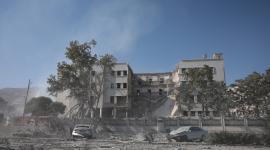 El edificio del Ministerio de Defensa sirio resultó dañado tras un ataque aéreo israelí en Damasco,
