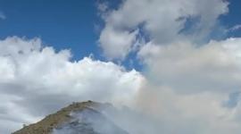 Una de las imágenes difundidas por los bomberos sobre el incendio forestal registrado este miércoles 16 de julio.