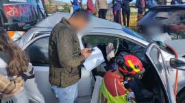 Siete personas resultaron heridas en un siniestro de tránsito en Machachi.