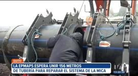 La Epmaps prevé terminar hoy la unión de 156 metros de tubería. El servicio de agua regresaría el lunes por la mañana a las seis parroquias del sur de Quito.
Un reportaje de María Gracia Chacón
