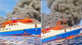 El ferry KM Barcelona se incendió con 280 personas a bordo en Indonesia. Domingo 20 de julio del 2025