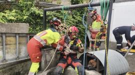 Personal del Cuerpo de Bomberos de Quito atendió la emergencia en el sur de Quito.