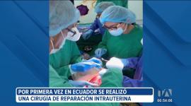 Por primera vez en Ecuador se realizó una cirugía de reparación intrauterina de malformación craneal. Se trata de un hito en la medicina fetal nacional que le salvó la vida a un bebé de 25 semanas de gestación.

Un reportaje de Mishell Villacís