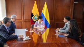 La canciller Gabriela Sommerfeld, se reunió en Quito con representantes de la Embajada y Consulado de Colombia